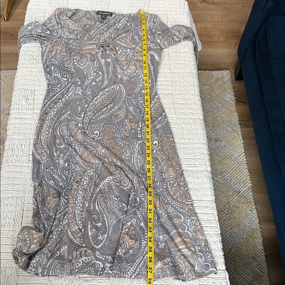 Tommy Bahama paisley fit and flair stretchy pullover midi dress - Picture 6 of 7
